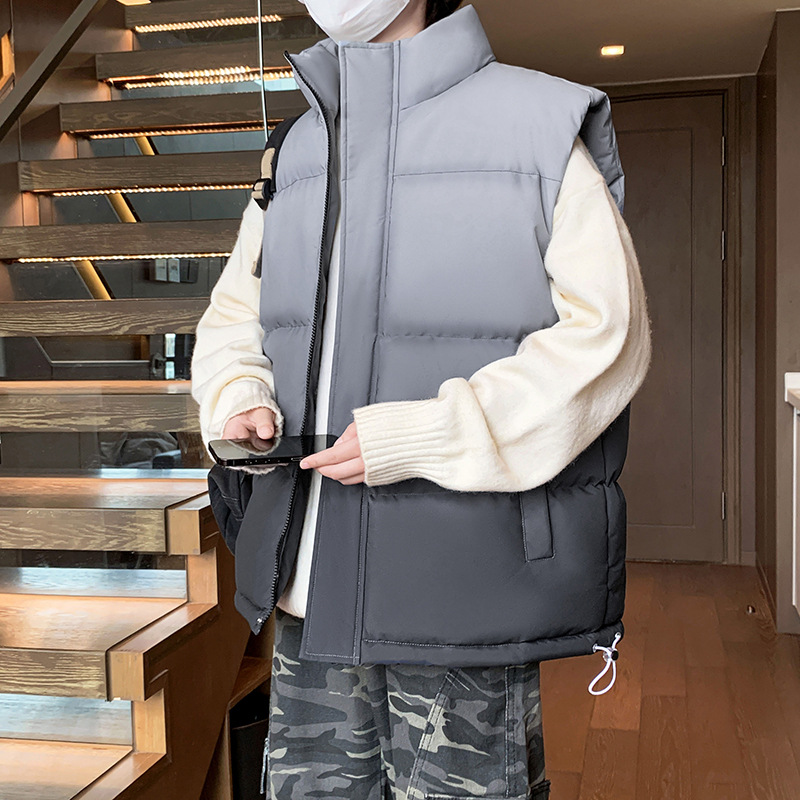 石狮市浪印户外男秋冬季加厚款潮流坎肩保暖背心外套加肥加大男装