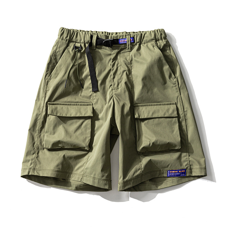 石狮市浪印户外短裤男士2025新款运动休闲裤子潮牌宽松直筒五分裤