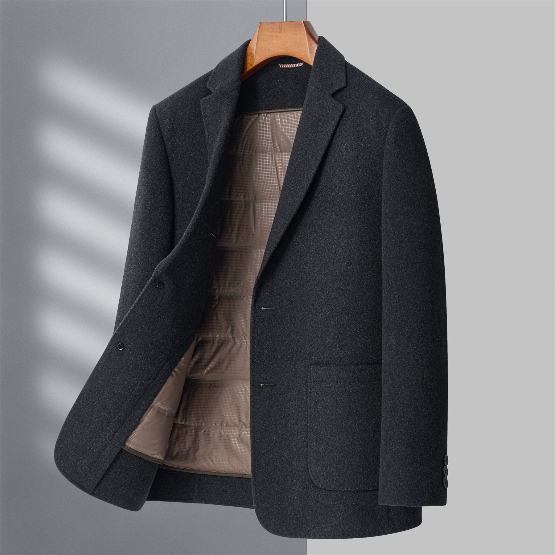 石狮市浪印户外端可拆卸加厚羽绒内胆商务休闲双面呢子西装外套男,男装,休闲西服,淘宝优惠券,粉丝福利购,淘宝优惠卷