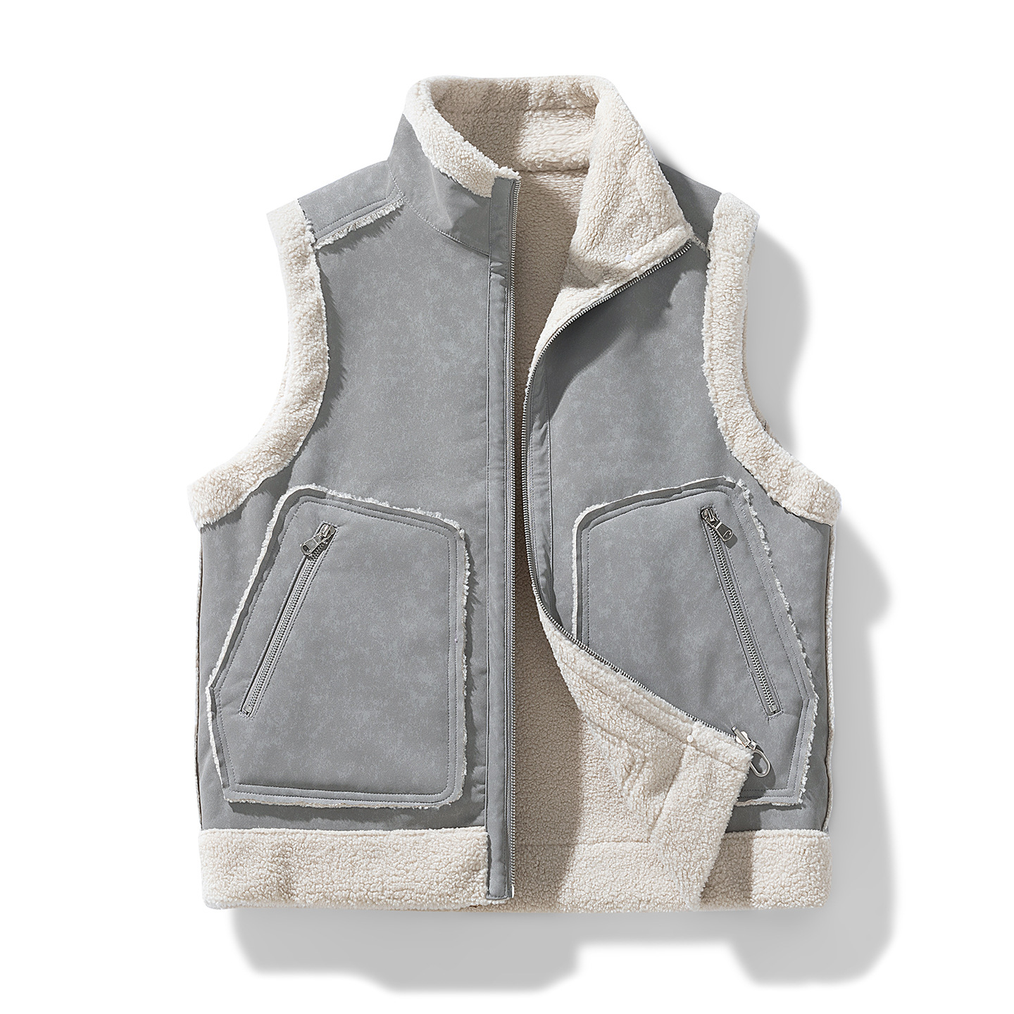 石狮市浪印户外厚机车服马甲外套女冬季新款大码立领叠穿保暖马夹