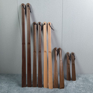 进口北美黑胡桃实木鞋拔子60cm加长75cm提鞋器孕妇穿鞋辅助器鞋提