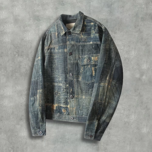 Copasim Vintage rework Boro Jacket 3D Digital Printing Cowboy Jacket