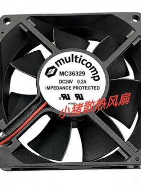 原装multicomp风机 MC36329 24V 0.2A 8厘米 8025散热风扇