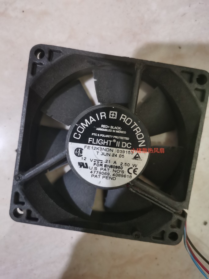 康姆罗顿 FLIGHT DC 12V 0.21A 2.5W FE12K3DND散热风扇 8025 8CM