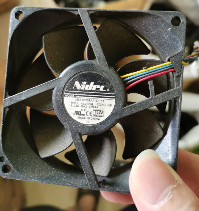 原装Nidec L80T12NS6A7-57T10 8025 12V 0.24A 8厘米 4线散热风扇