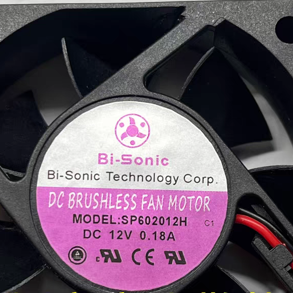 百瑞 BI-SONIC SP602012H DC12V 0.18A 6CM 6020 2线散热风扇