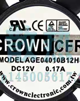 原装CROWN AGE04010B12H 2线散热风扇12V 0.17A 4010 4CM直流风机