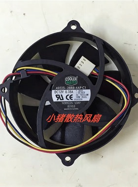 全新酷冷A9225-28RB-4AP-C1 TCM9225-12RF9CM电脑CPU 4线散热风扇