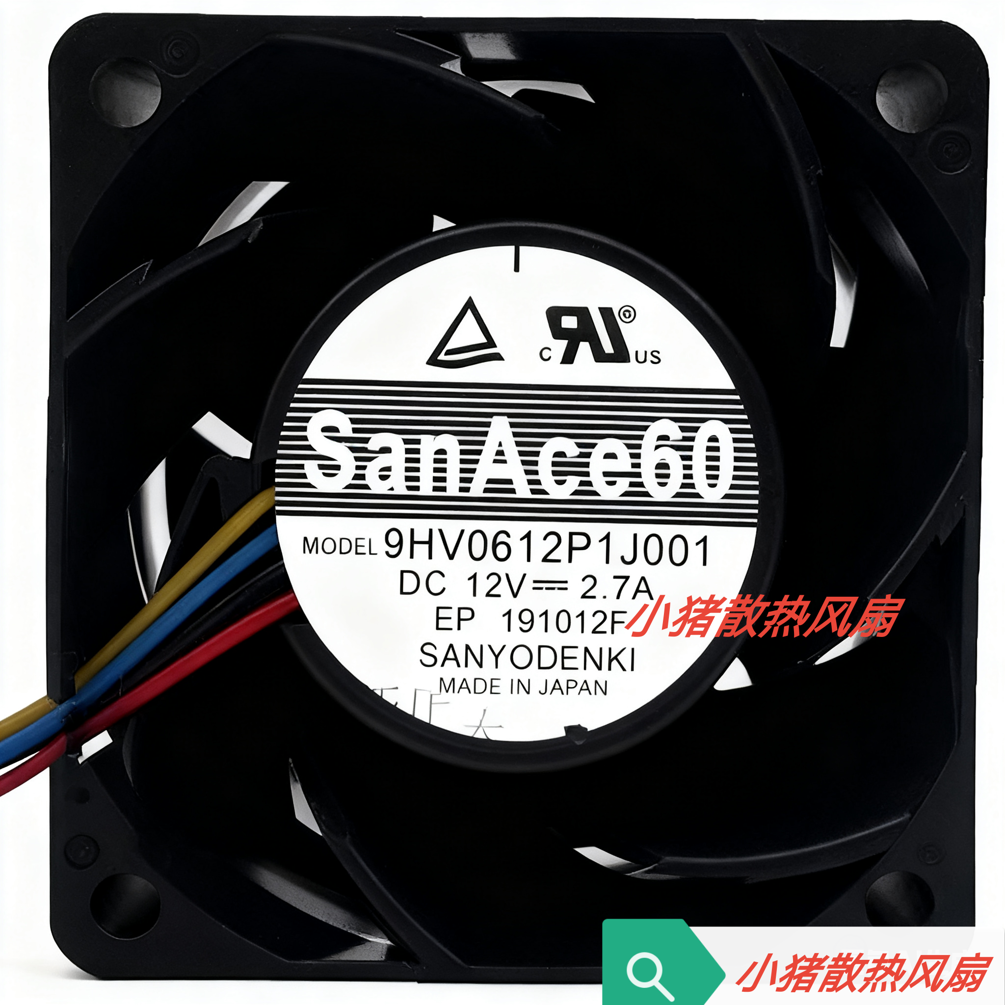 全新Sanyo三洋 6CM 9HV0612P1J001 12V 2.7A PWM调速暴力散热风扇