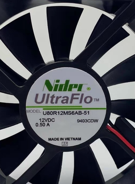 全新日本 NIDEC U80R12MS6AB-51 8015 12V 0.50A 机箱大风量风扇