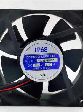 全新加湿器风机IP68 12038ABH22 48V 0.12A 12cm 12038 散热风扇