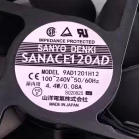 三洋San Ace120AD 120x38mm 9AD1201H12 100-240V 设备交流散热风