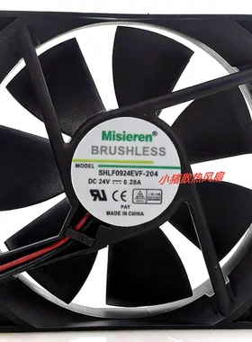 全新 Misieren SHLF0924EVF-204 DC24V 0.28A 9CM厘米散热风扇