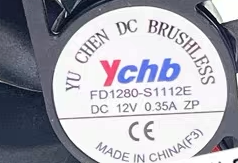 散热风扇FD1280-S1112E DC12V0.35A 禹臣 80*80*25MM 8厘米两线