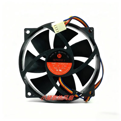 全新HONDALY DFS902512H 12V 0.40A 4线高转速散热风扇全圆形9025