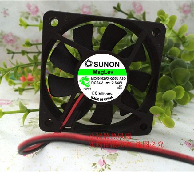正品MC60102VX-Q00U-A9D SUNON建准6010 24V 2.64W 6CM变频器散热