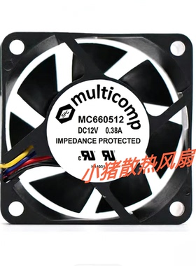 MC660512全新12V 0.38A 6CM厘米 4线60x60x25MM散热风扇风机FAN