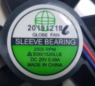 FAN 6015散热风扇6CM S0601520LLB 0.08A 20V DC20V 全新GLOBE