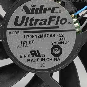 全新NIDEC 7015 12V 0.21A U70R12MHCAB-52 投影仪散热风扇