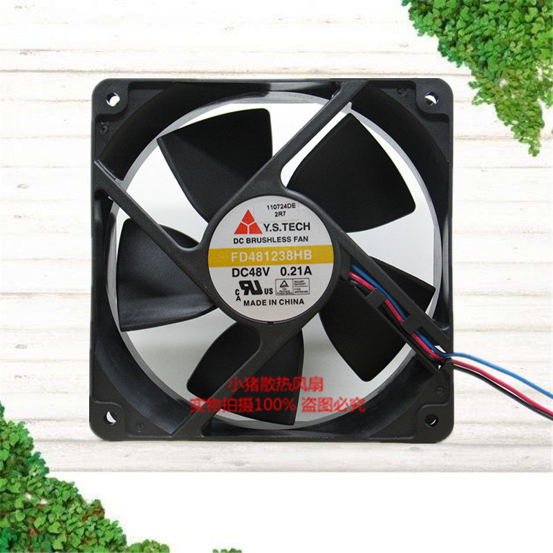 元山 y.s.tech 12038 48v fd481238mb 双滚珠机箱散热风机12cm
