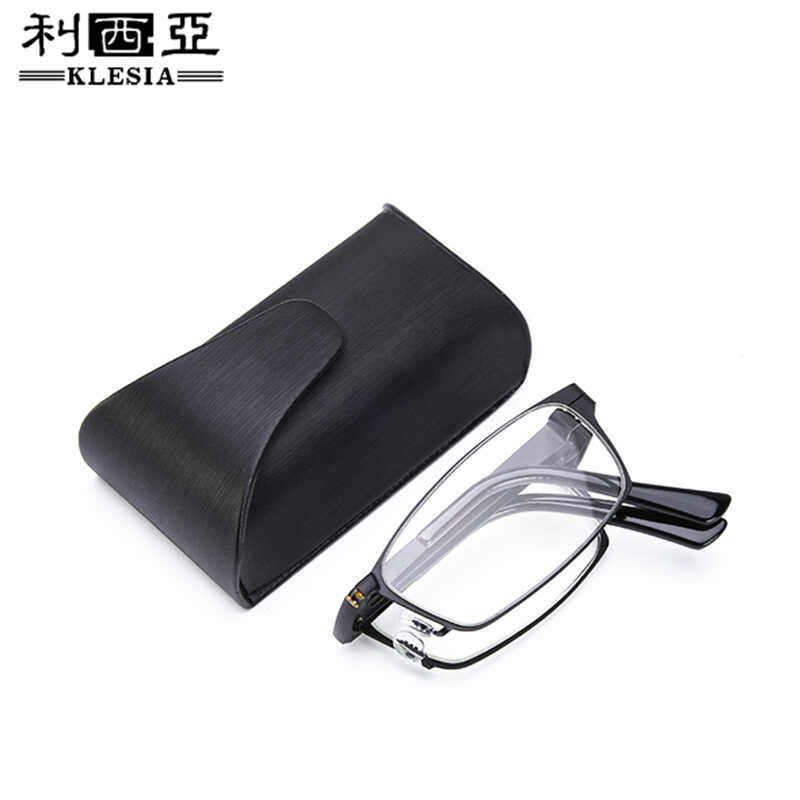利西亚KLESIA正品防蓝光折叠老花镜女时尚便携老光树脂老花眼镜