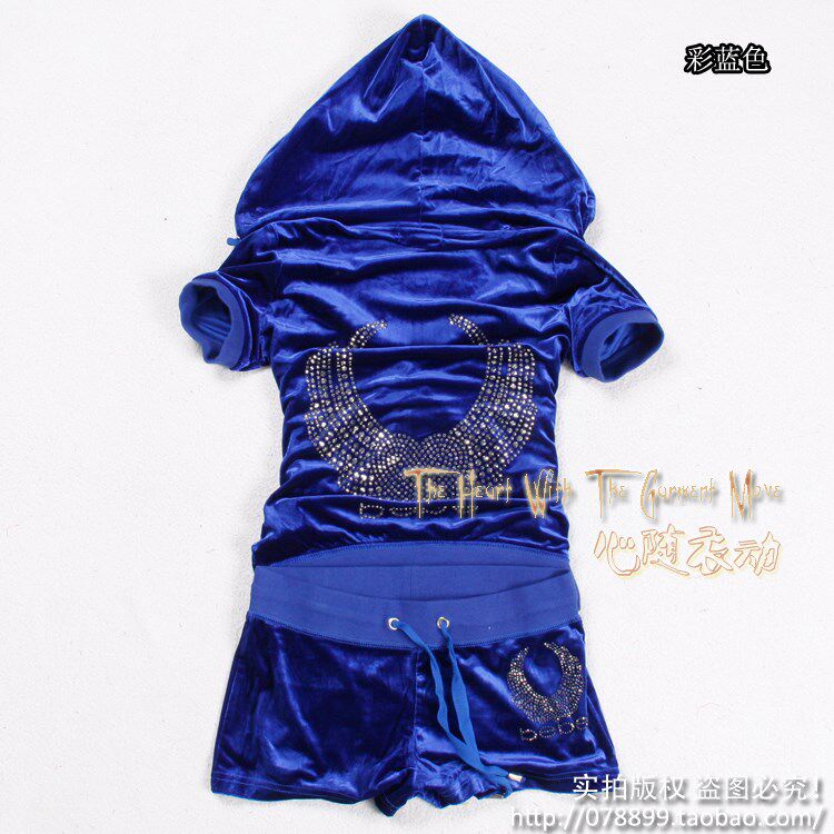 2024夏季韩版修身新款天鹅金丝绒卫衣休闲运动套装女装短袖短裤潮