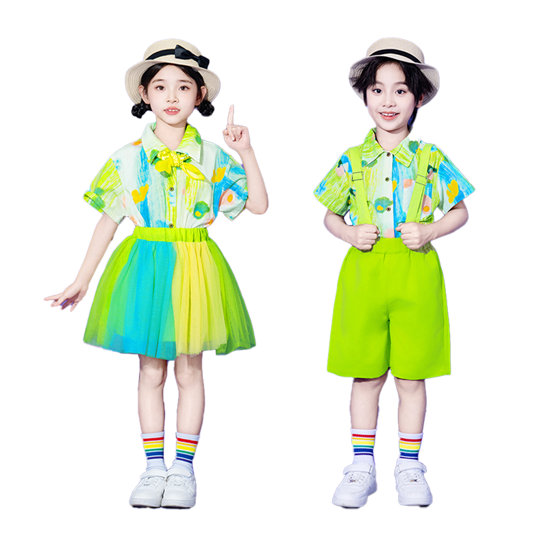 新款六一儿童表演服小学生啦啦队合唱演出幼儿园舞蹈服毕业照班服