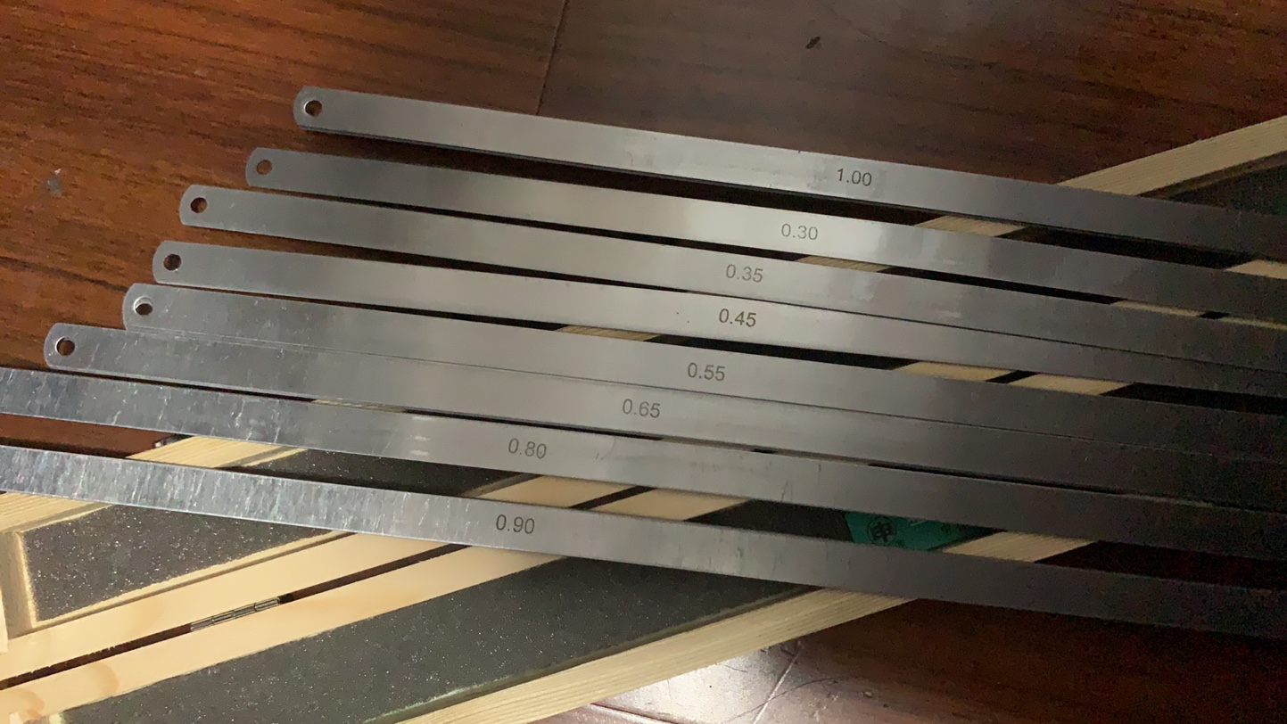 申申片500长气门间隙尺规0.02-1.0塞尺塑料尺间隙锈尺间隙不钢