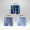 3 pack - dark blue and white squares - light blue squares - blue gray and white stripes