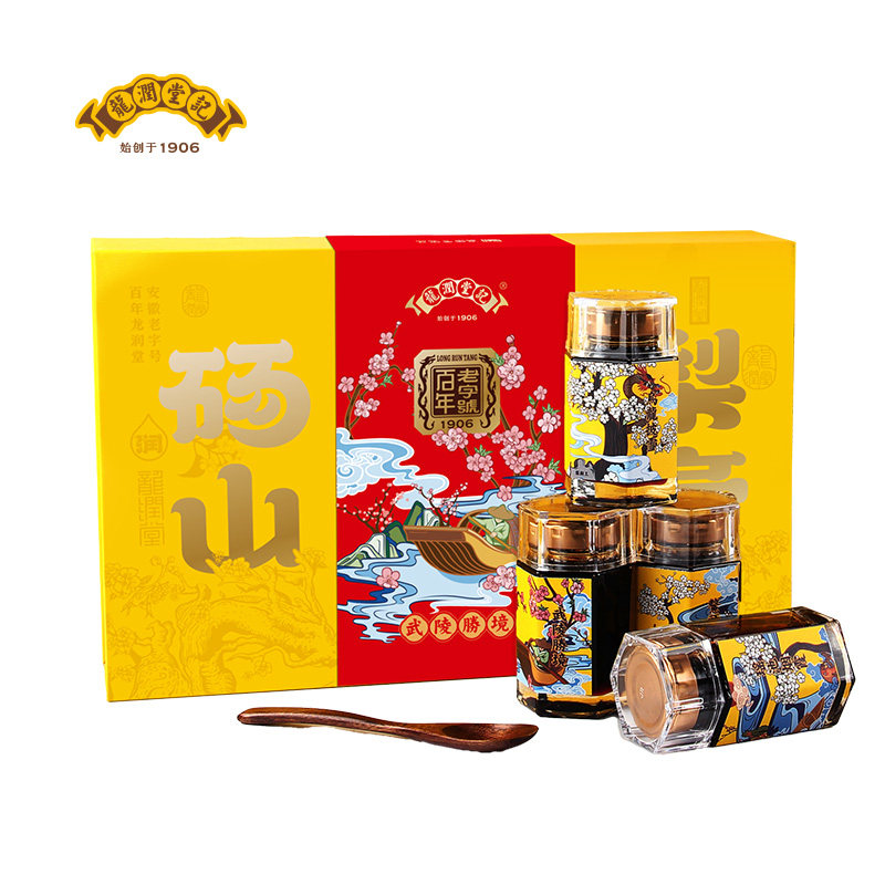 龙润堂记极梨膏4瓶装砀山秋梨膏礼盒装 高档礼盒中秋国庆过年礼品