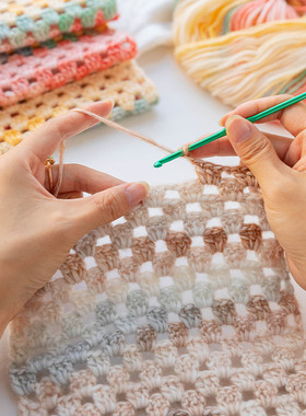 十刻云团喷毛纱渐变线钩织手工diy围巾材料包自制礼物秋冬保暖