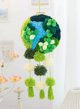 手工diy苔藓风景画杯垫材料包新手礼物ins绿色手作团建装饰摆件