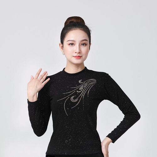 曼舞初曦舞蹈服加绒烫钻