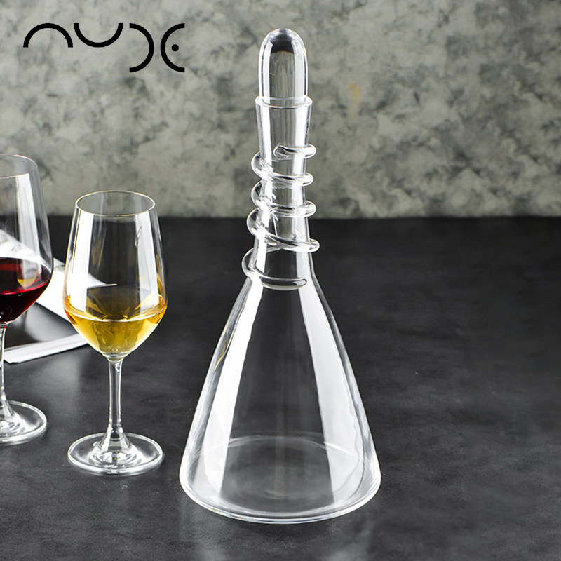 土耳其进口NUDE水晶玻璃带盖醒酒器欧式家用创意红酒杯分酒器酒壶