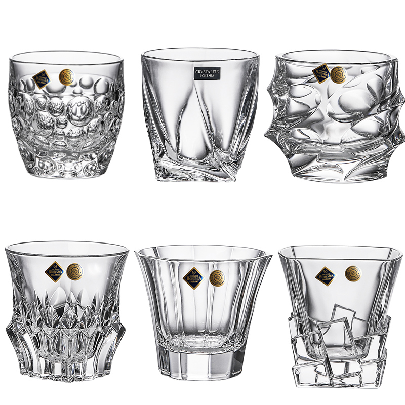 捷克进口水晶玻璃威士忌高端洋酒杯烈酒杯创意啤酒杯whisky酒杯子