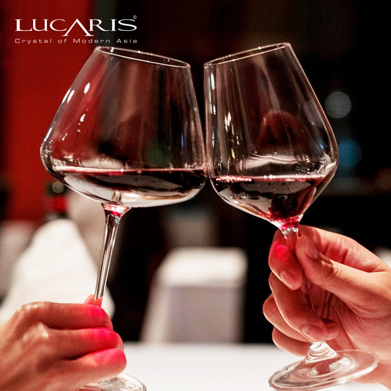 泰国进口LUCARIS螺旋纹醒酒器红酒杯高脚杯品酒杯波尔多勃艮第杯