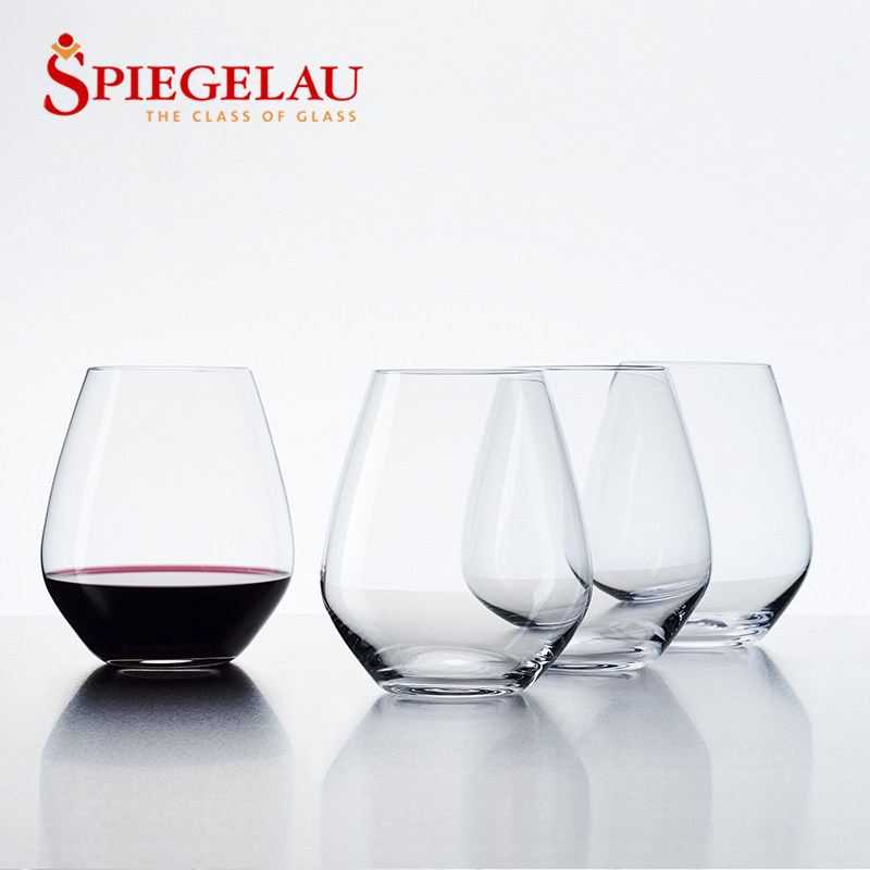 德国进口spiegelau 水晶玻璃无脚平底红酒杯家用白葡萄酒杯果汁杯
