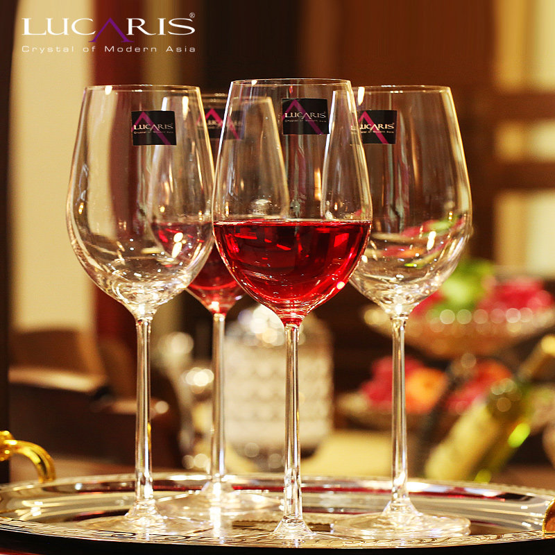 泰国lucaris进口时尚水晶玻璃红酒杯 家用波尔多葡萄酒杯 高脚杯