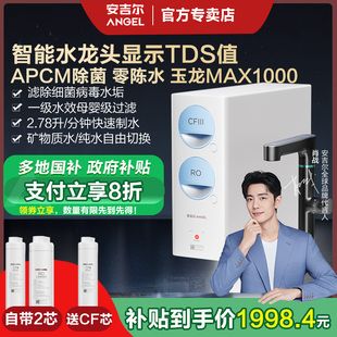 安吉尔净水器家用直饮机厨房自来水ro反渗透玉龙1000零陈水净饮机