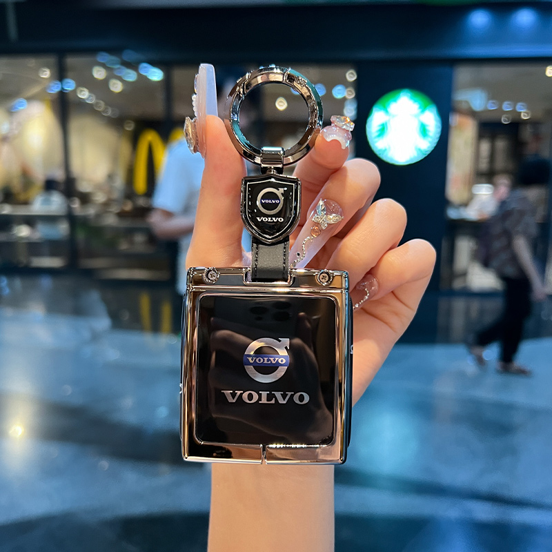 适用沃尔沃em90钥匙套EM90蓝牙实体钥匙包扣壳新款高级配件钥匙套