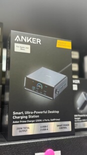 Anker安克Prime250W快充充电器插座桌面智能屏显充电站六口快充