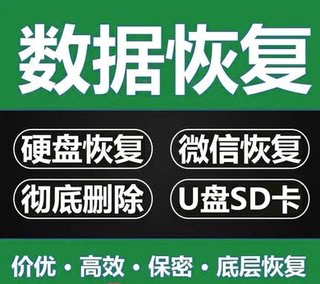 电脑移动固态硬盘开盘数据恢复服务器U盘数据库回收站远程修复