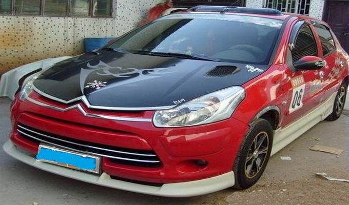 适用于雪铁龙c2小包围改装 c2前后唇侧裙大尾翼拆加装 裙边保险杠