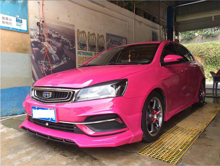 PP塑料 18-20帝豪改装小包围EC7前后唇侧裙加装大尾翼排气中网19