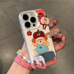 苹果小狗适用华为pura80手机壳荣耀400保护套新款nova14镜面支架mate70pro防摔x70/畅享80软magic7/畅玩60