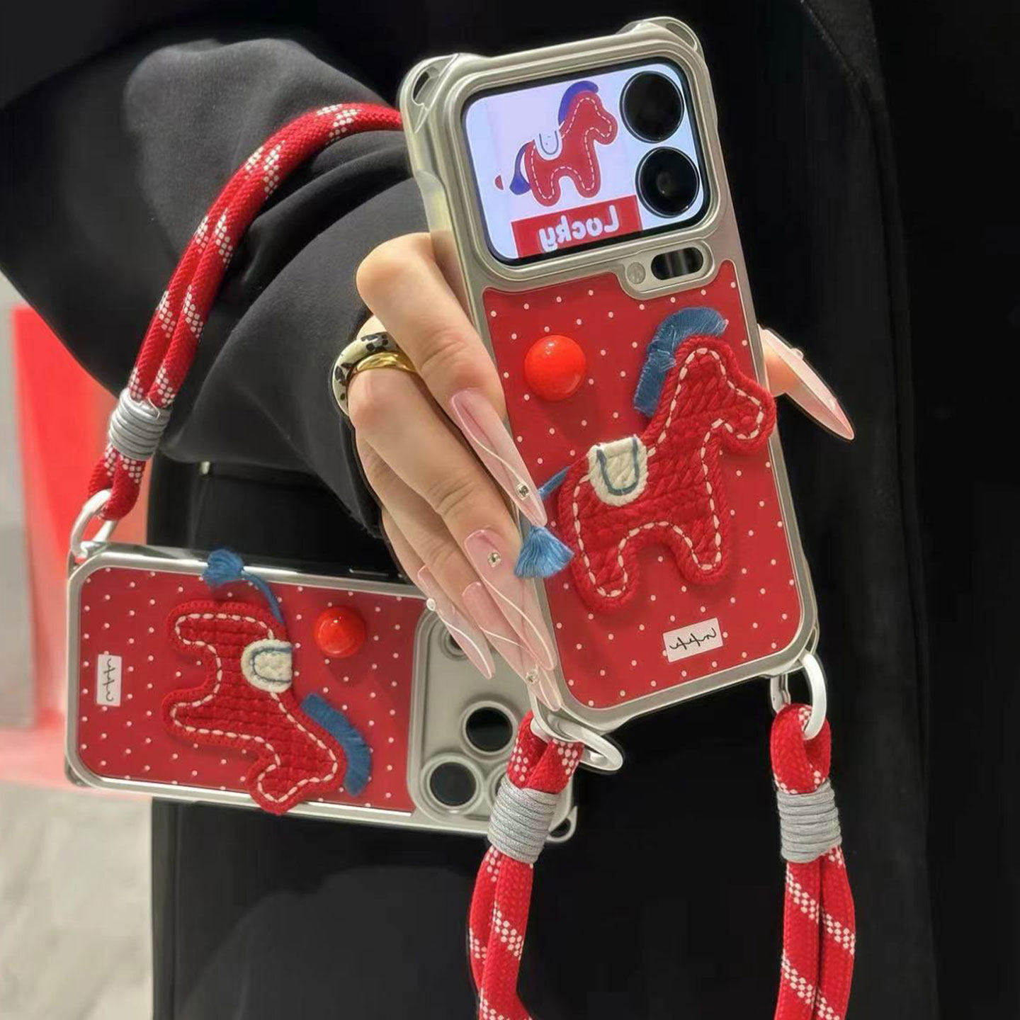 新年波点小马适用苹果17手机壳iphone16pro保护套防摔华为mate80/p80/nova14/小米17pro/reno15/x300/荣耀500