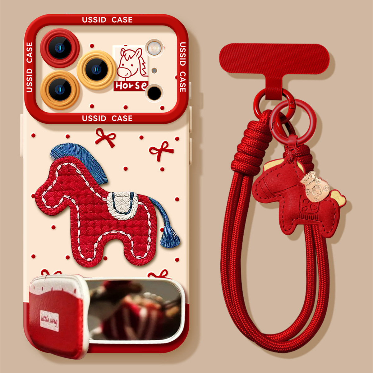 新年波点小马适用苹果17手机壳iphone16pro保护套华为mate80/p80/nova14/小米17pro/reno15/x300/荣耀500防摔