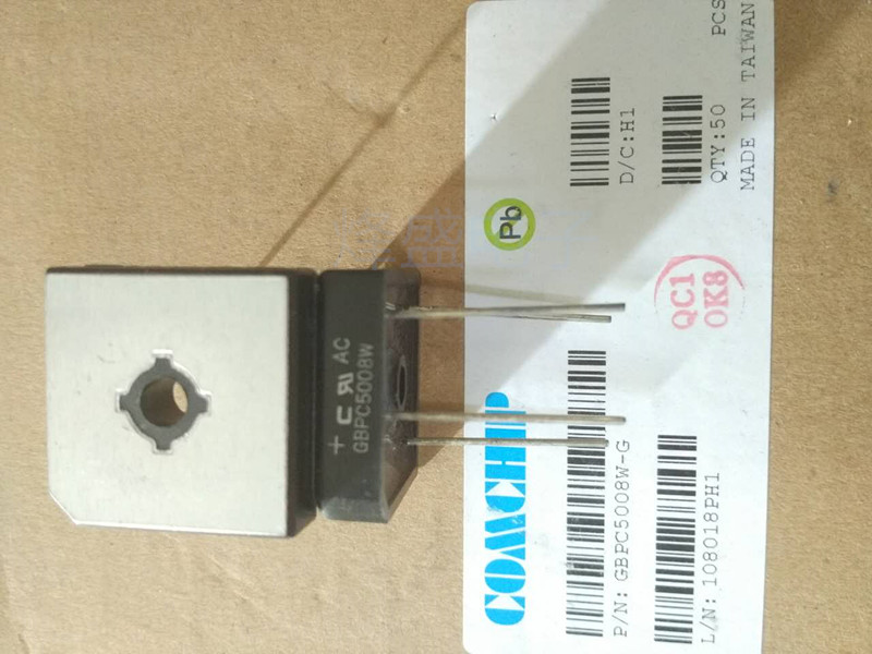 GBPC5008W-G GBPC5008W全新正品台湾COMCHIP整流桥堆针脚50A800V