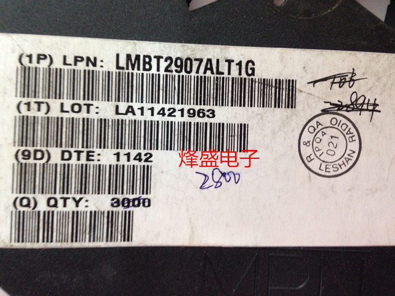 贴片三极管 LMBT2907ALT1G 丝印2F 全新原装LRC SOT-23