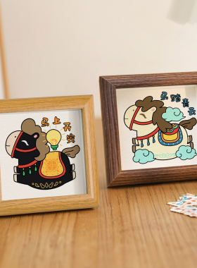 创意摆件立体相框温馨治愈风